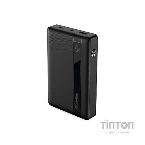 Батарея універсальна ColorWay 20 000 mAh PD/65W, QC/3.0, black (CW-PB200LPA3BK-PDD)