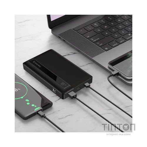 Батарея універсальна ColorWay 20 000 mAh PD/65W, QC/3.0, black (CW-PB200LPA3BK-PDD)