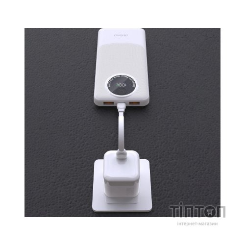 Батарея універсальна Dudao 10000mAh K12 22.5W, PD, QC, 2*USB-A, USB-C(In/Out), White (6976625333875)