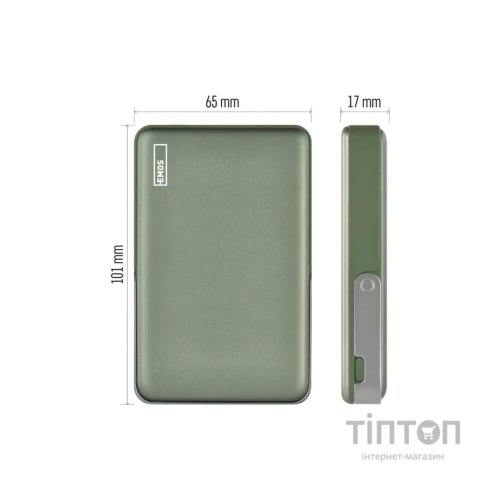Батарея універсальна EMOS 10000mAh, MagSafe, 20W, green (B0552AG)