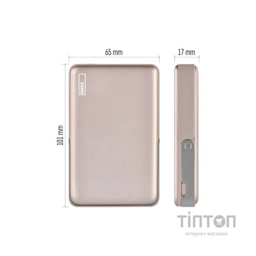 Батарея універсальна EMOS 10000mAh, MagSafe, 20W, pink (B0552RG)