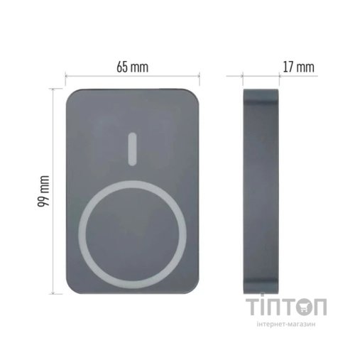 Батарея універсальна EMOS 10000mAh WI1046, 20W, Wireless, grey (B0551GY)
