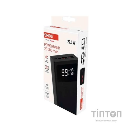 Батарея універсальна EMOS 20000mAh BETAQ 20, 22.5W, black (B0532B)