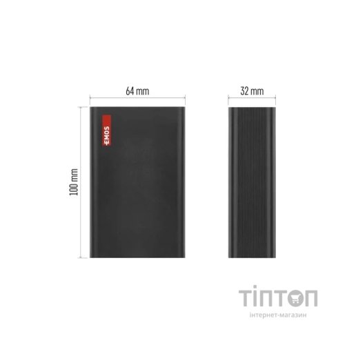 Батарея універсальна EMOS 20000mAh NTBF20, 65W, Pass-through, black (B0560B)