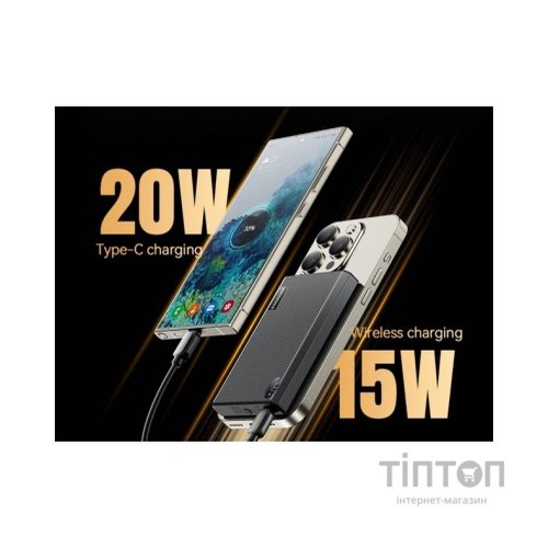 Батарея універсальна Essager 10000mAh Shining magnetic 20W PD QC/3.0 (EDY1W-SY0G-Z)