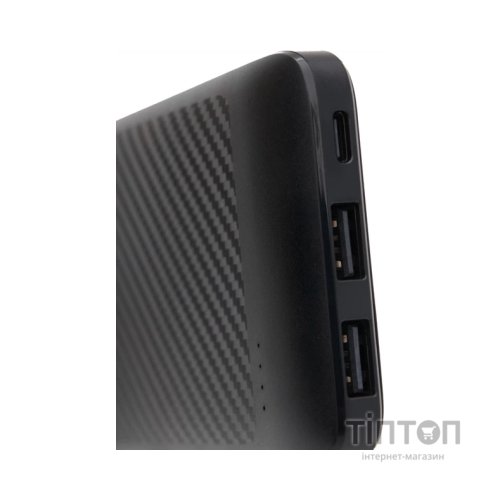 Батарея універсальна GEAR 10000mAh, 10W, USB-TypeC, 2*USB-A, Micro-USB, black (SL10)