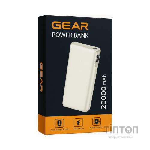 Батарея універсальна GEAR 20000mAh, PD/22.5W, black (WP952P)