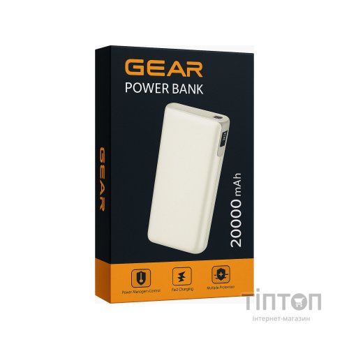Батарея універсальна GEAR 20000mAh, PD/70W, black (DL203C)
