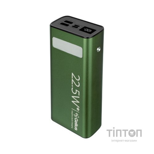Батарея універсальна Gelius Lightstone GP-PB300 30000mAh QC+PD (22.5W) Green (00000090465)