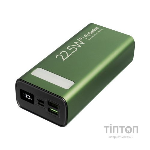 Батарея універсальна Gelius Lightstone GP-PB300 30000mAh QC+PD (22.5W) Green (00000090465)
