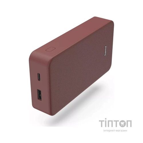 Батарея універсальна Hama 20000mAh, 15W/5V/3A, USB-C, USB-A, red (00201717)