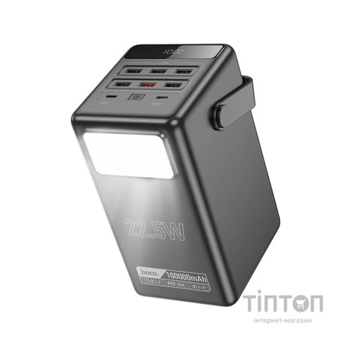 Батарея універсальна HOCO 100000mAh Endure 22.5W PD, QC, LED Lamp, Black (DB03 / 714721)