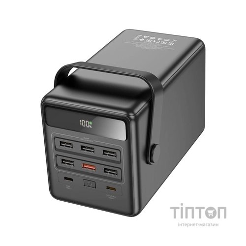 Батарея універсальна HOCO 100000mAh Endure 22.5W PD, QC, LED Lamp, Black (DB03 / 714721)