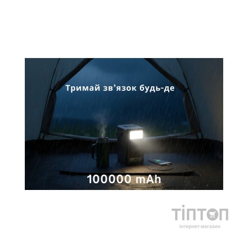 Батарея універсальна HOCO 100000mAh Endure 22.5W PD, QC, LED Lamp, Black (DB03 / 714721)