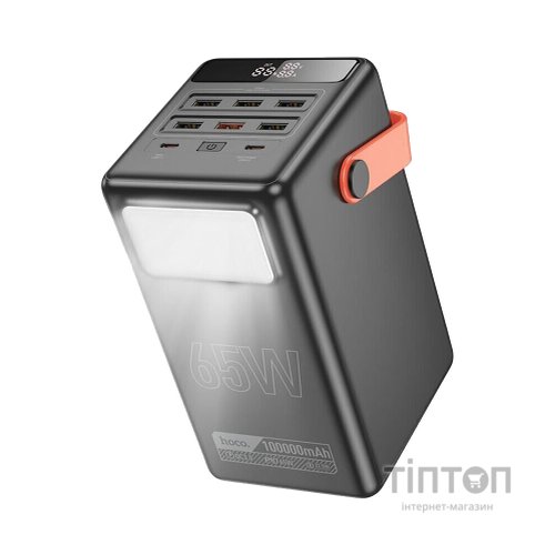 Батарея універсальна HOCO 100000mAh Max Centurion PD/65W, QC, LED Lamp, Black (DB03 / 714722)