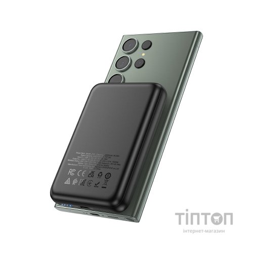 Батарея універсальна HOCO 10000mAh Grace PD/20W Magnetic Black (J141 / 714984)