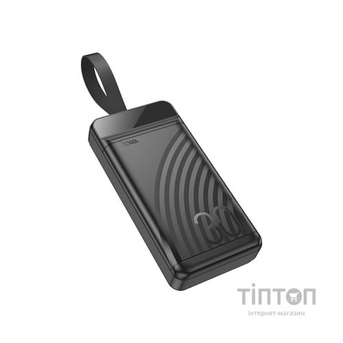 Батарея універсальна HOCO 30000mAh Element PD/20W, QC/22.5W, LED Lamp, Black (J123B / 714735)