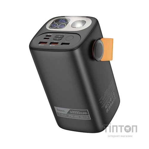 Батарея універсальна HOCO 60000mAh Astrum PD/100W, QC/3.0, LED lamp, Black (DB160 / 714724)