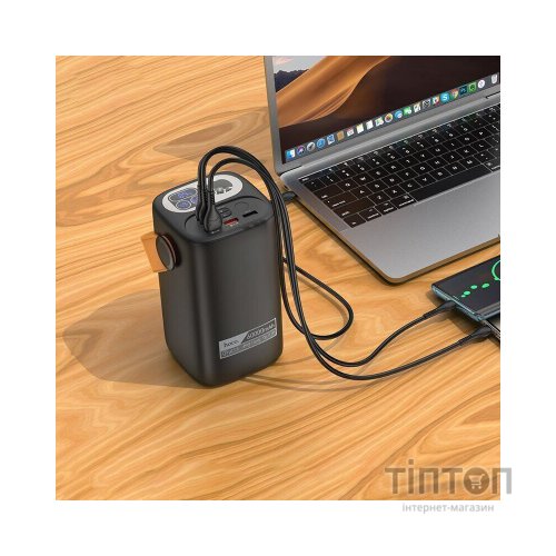 Батарея універсальна HOCO 60000mAh Astrum PD/100W, QC/3.0, LED lamp, Black (DB160 / 714724)