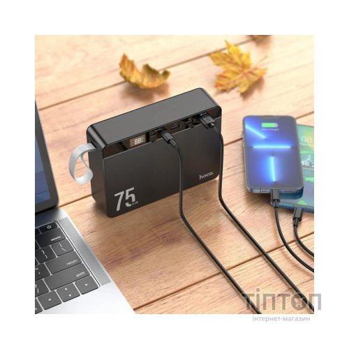 Батарея універсальна HOCO 75000 mAh Overlord PD/20W, QC/3.0/22.5W, Black (J94 / 714739)