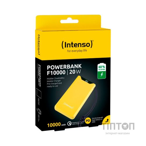 Батарея універсальна Intenso F10000 10000mAh QC/3.0 yellow (7332039)