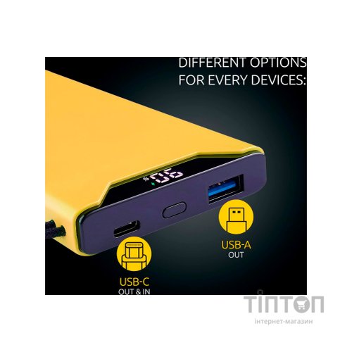 Батарея універсальна Intenso F10000 10000mAh QC/3.0 yellow (7332039)