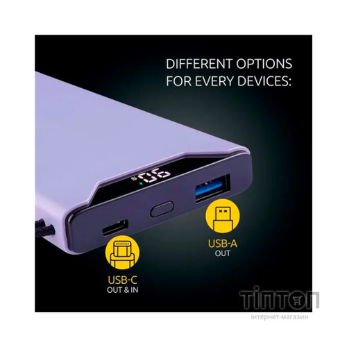 Батарея універсальна Intenso F10000 10000mAh QC3.0 purple (7332033)