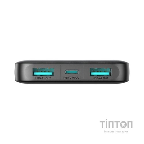 Батарея універсальна JOYROOM 10000mAh 12W 2*USB-A, USB-C In/Out, Black (JR-PBF12 / 6956116713256)