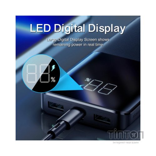 Батарея універсальна JOYROOM 10000mAh 22,5W PD, QC/3.0, 2*USB-A, USB-C In/Out, MicroUSB in, Black (JR-QP191)
