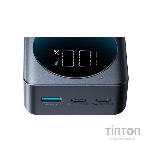 Батарея універсальна JOYROOM 30000mAh 65W PD, QC/3.0, USB-A, 2xUSB-C In/Out, Black (JR-PBF05)