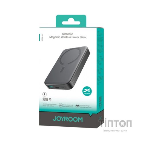 Батарея універсальна JOYROOM Magnetic Wireless 10000mAh 20W PD, QC, USB-C In/Out Black (JR-W020 / 6941237118455)