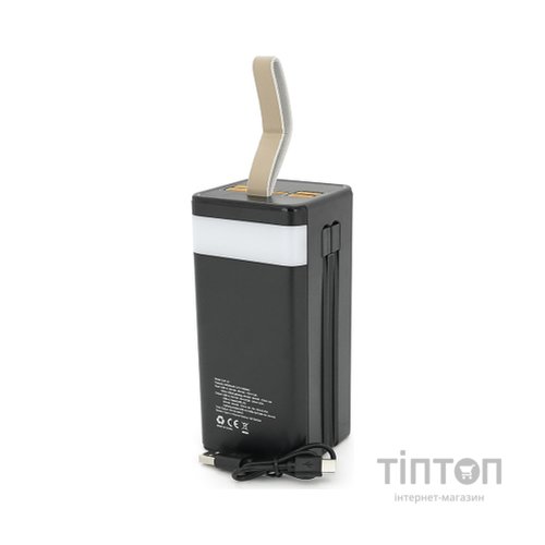 Батарея універсальна Linkage 50000mAh, Solar, 22.5W, cables Туре-С+Lighting, Black (LKP-47)
