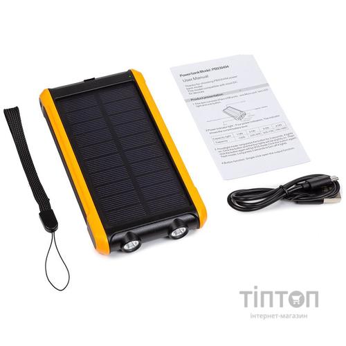 Батарея універсальна PowerPlant 10000mAh, USB-A*2, + Solar 5.5V-0,2A (PB930494)