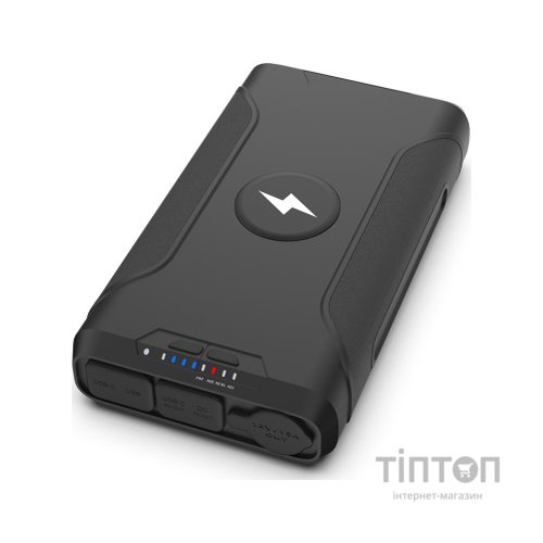 Батарея універсальна PowerPlant 68400mAh, PD/60W, DC 12-24V 9 connectors, QC/3.0, USB-C*2, USB-A, Wireless (PB930456)