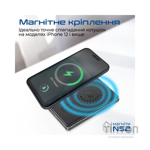 Батарея універсальна Promate 5000mAh MagSafe/15W (blade-5.black)