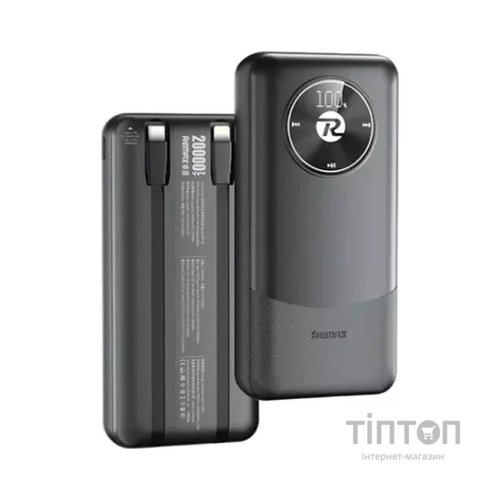 Батарея універсальна Remax 20000mAh, 22.5W, Black (RPP-38 / 45364)