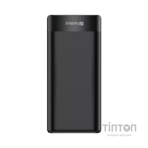 Батарея універсальна Sandberg 20000mAh, PD/65W, QC/3.0, Always-ON-Mode, +cable 100W (420-62)