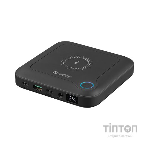 Батарея універсальна Sandberg 24000mAh/88.8Wh for Notebook, PD/60W, DC/84W, USB/22W, Wireless/10W (420-57)