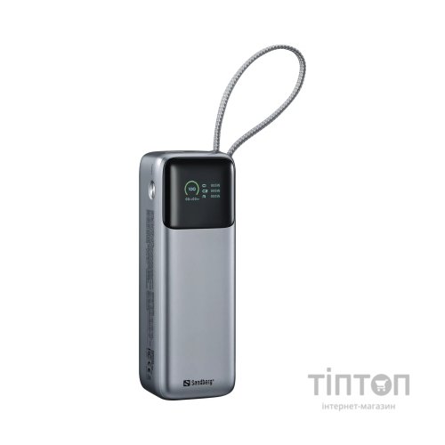 Батарея універсальна Sandberg 27000mAh 140W+100W PD/140W, with built-in Type-C cable 140W (421-31)