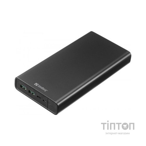 Батарея універсальна Sandberg 38400mAh, PD/100W, QC/3.0, inp:USB-C/Micro-USB, out:USB-A*2 (420-63)