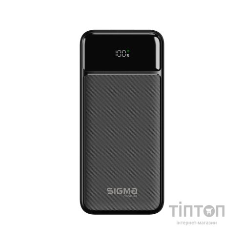 Батарея універсальна Sigma X-power SI20A4QL 20000mAh, PD/20W, QC/22.5W, LED, cable 20w, black (4827798799710)
