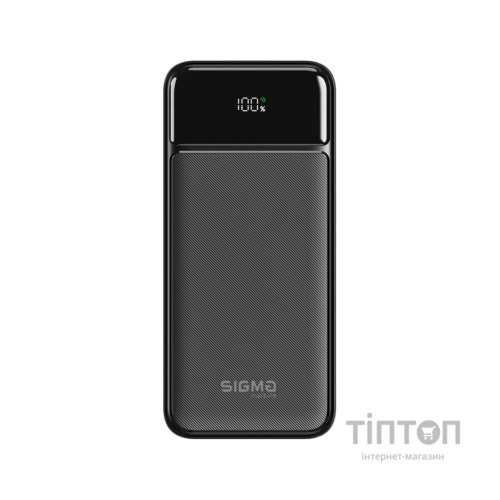Батарея універсальна Sigma X-power SI30A4QL 30000mAh, PD/20W, QC22.5W, LED, cable 20w, black (4827798787311)