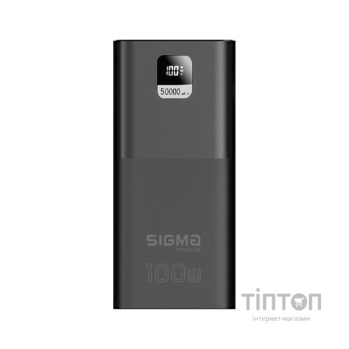 Батарея універсальна Sigma X-power SI50A6QLX 50000mAh, PD/100W, LED, cable 100w, black (4827798741313)