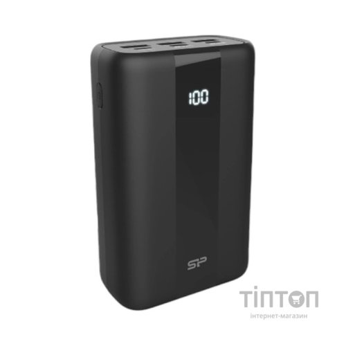 Батарея універсальна Silicon Power 30000mAh QX55, PD/20W, QC/3.0/22.5W, Black (SP30KMAPBKQX550K)