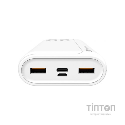 Батарея універсальна Silicon Power QS15 20000mAh PD/18W, QC3.0, Type-C, Micro-USB, 2*USB-A, whi (SP20KMAPBKQS150W)