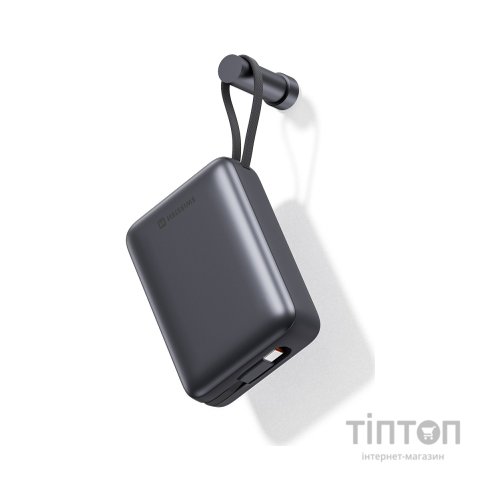 Батарея універсальна SWISSTEN 20000mAh SPACE 22/5W PD QC w/built-in cables USB-C/LIGHTNING Silver (8595217490598)