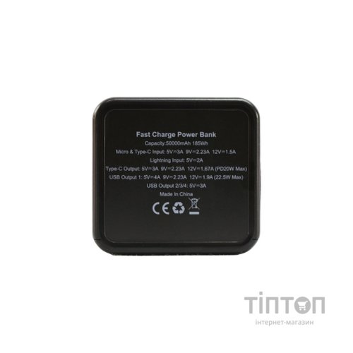 Батарея універсальна TheGeneral 50000mah Diran, PD/20W, QC/22.5W, LED backlight (40012319-01)