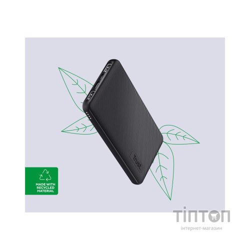Батарея універсальна Trust 10000mAh Primo ECO, 2хUSB-A/USB-C, 15W, black (24678_TRUST)