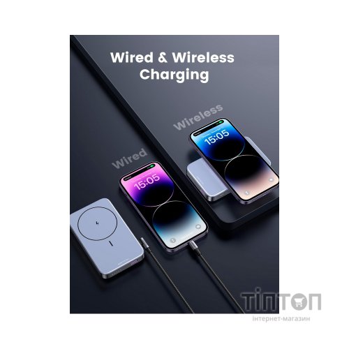Батарея універсальна Ugreen 10000mAh 20W Mini Magnetic Wireless (15086) (PB206)