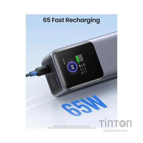 Батарея універсальна Ugreen 20000mAh 130W Nexode Smart Display with Built-in Cable (PB723 55365B)